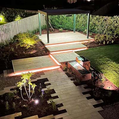 Rustic Water Feature and Planters